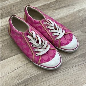 Cute Pink coach sneakers